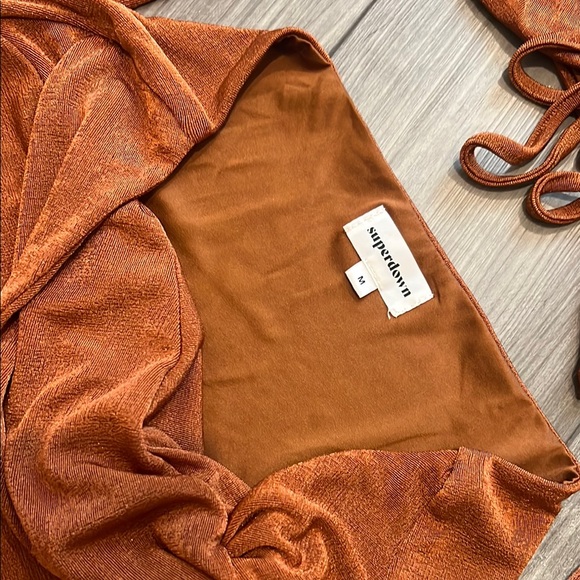 Superdown Anai Ruched Maxi Set in Rust - Picture 2 of 10